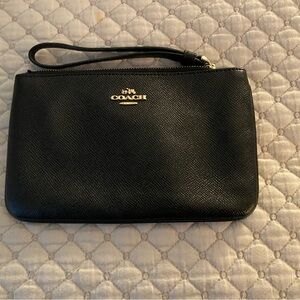 Coach Black Textured Wristlet